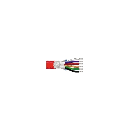 Belden Multi-Conductor Cable, TNC, 18 AWG, 9 C, Red, FEP, Stranded, 300V AC, Indoor/Outdoor, 1000 ft 83659 0021000